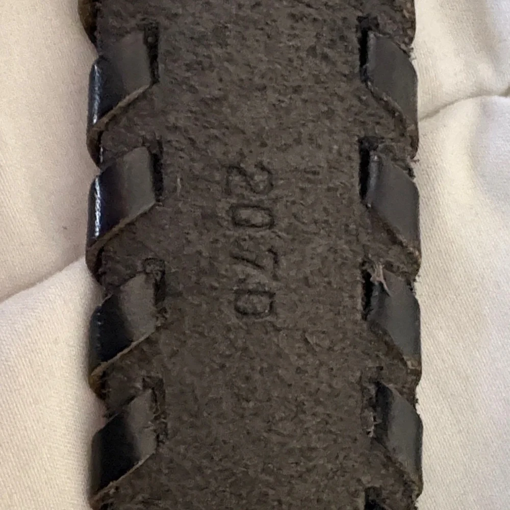 USA Black Leather Belt with Silver Buckle